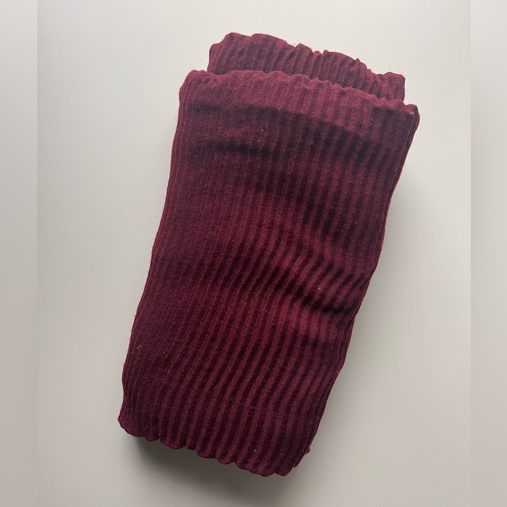 Purple Pleated Scarf / Wrap